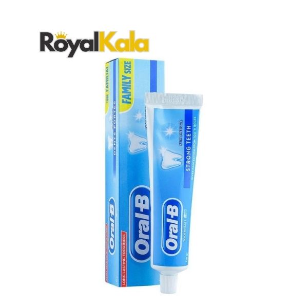 تصویر خمیردندان اورال بی مدل Strong Teeth سایز خانوادگی با طعم نعنا برای محافظت از دندان‌ها