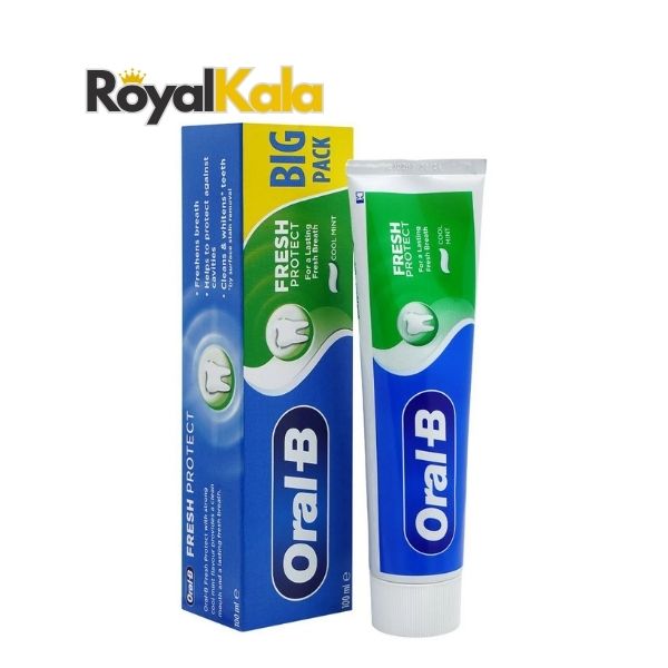 خمیردندان اورال بی مدل Fresh Protect با طعم نعنای تازه و فرمول ضد پوسیدگی
