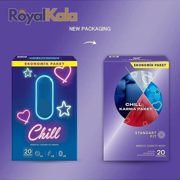 کاندوم دورکس مدل Chill بسته ۲۰ عددی