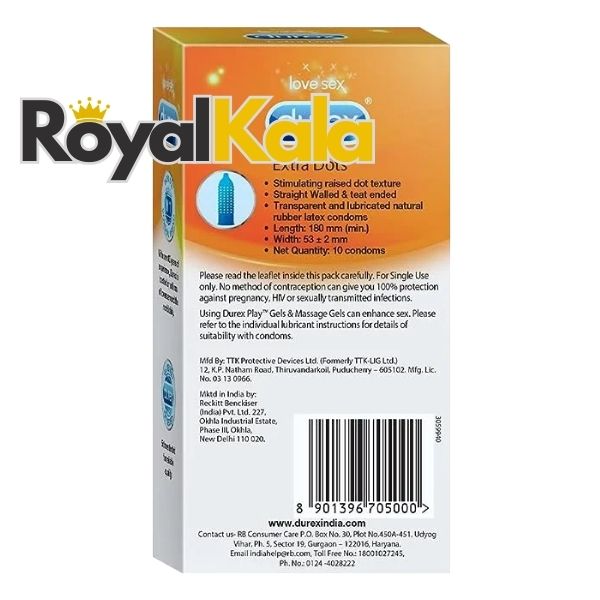 کاندوم دورکس مدل Extra Dots بسته ۱۰ عددی