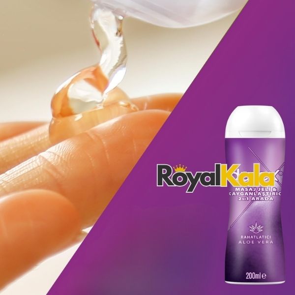 لوبریکانت دوکاره ماساژ و روان‌کننده بر پایه آب دورکس مدل ALOE VERA حجم 200 میل