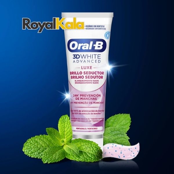خمیر دندان اورال بی آلمانی سفیدکننده مدل Oral B 3D white advanced حجم 75 میل